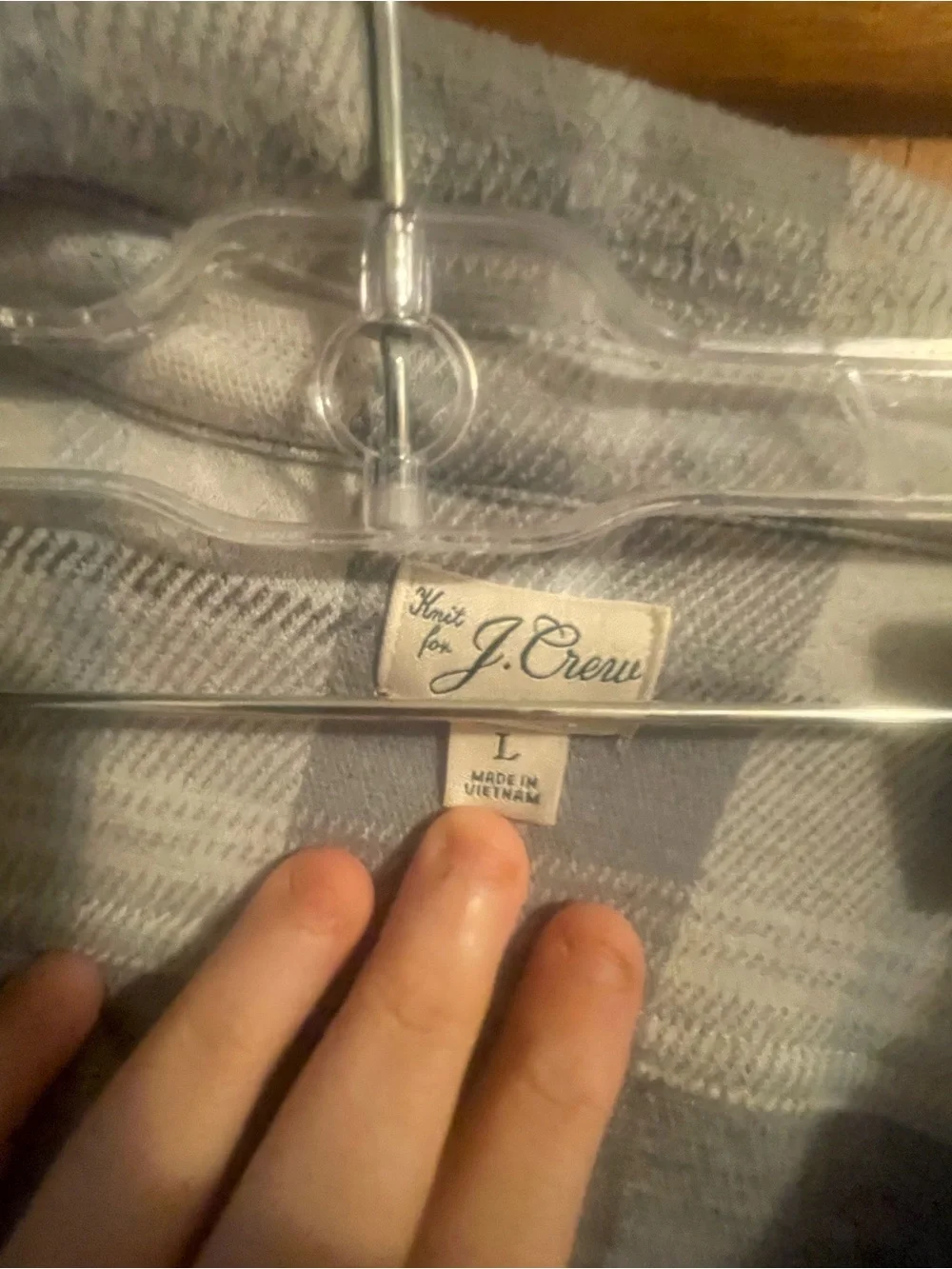 J Crew Woman’s Large Gray Plaid Flannel Shacket